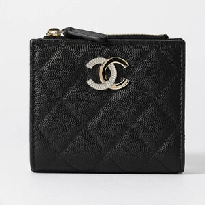 CHANEL Wallet Caviar Skin Black